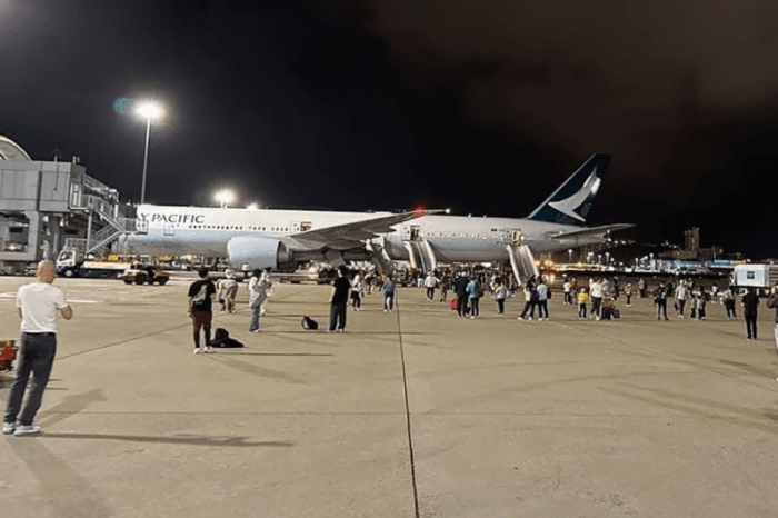 Two dead after Emirates cargo plane skids off Hong Kong runway into sea